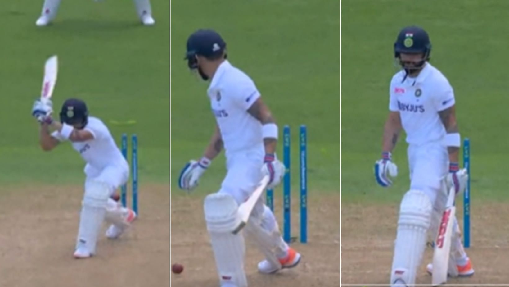 Snippets from Virat Kohli&#039;s wicket today.