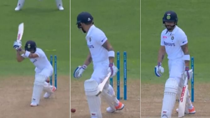 [Watch] Bizarre dismissal as Virat Kohli gets bowled while trying to leave the ball in ENG vs IND Test