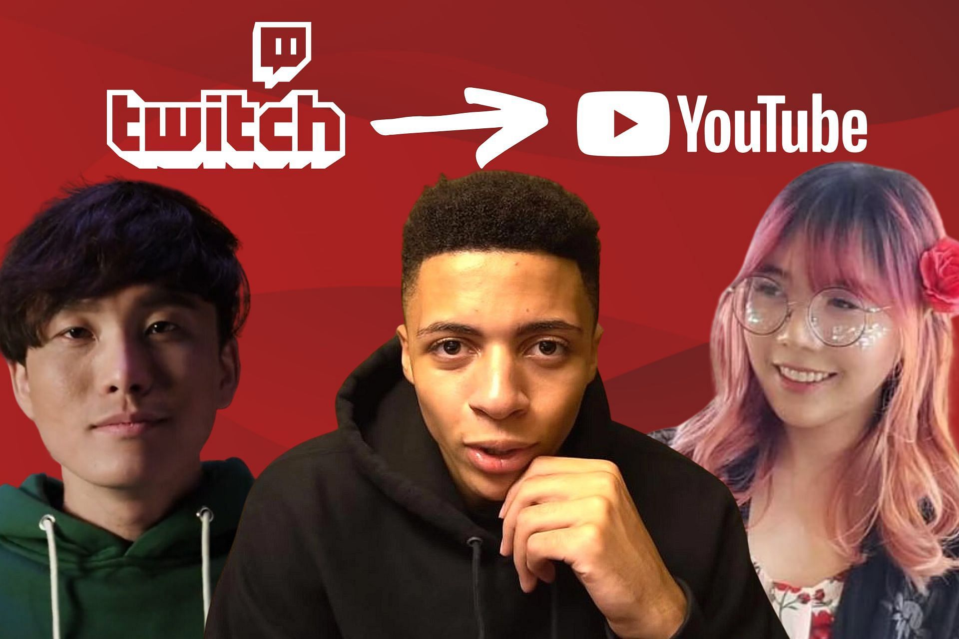Three of the biggest streamers who switched platforms in 2022 (Image via Sportskeeda)