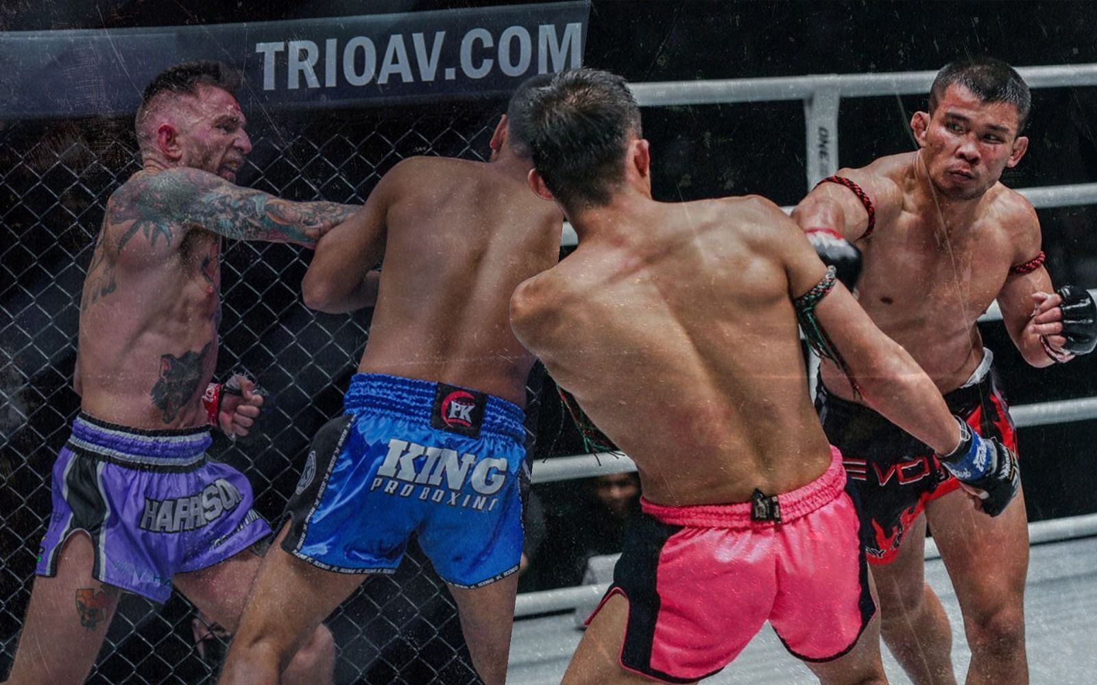 Liam Harrison (left) and Nong-O Gaiyanghadao (right) [Photo Credits: ONE Championship]