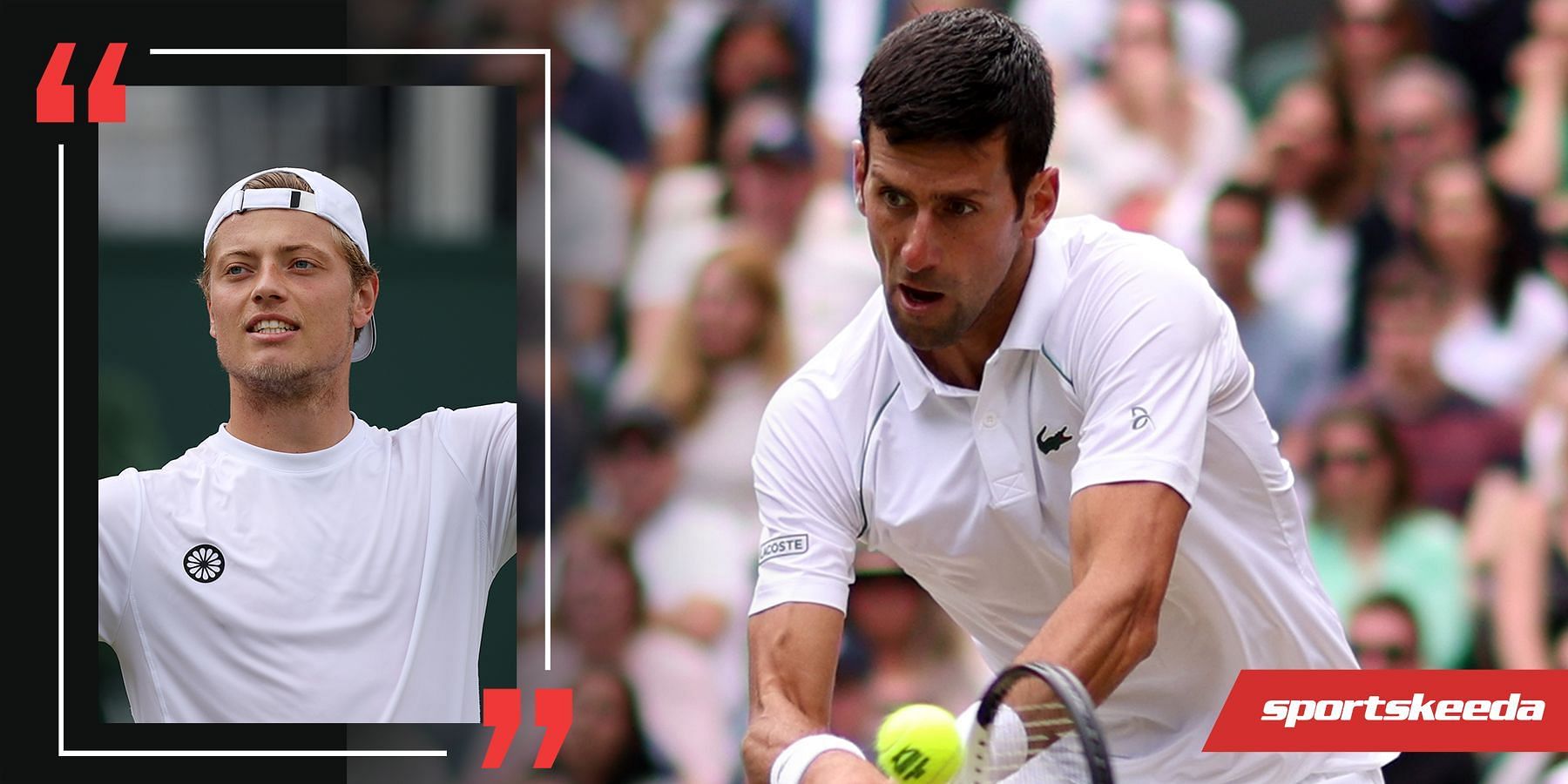 Tim van Rijthoven takes on Novak Djokovic in the fourth round at Wimbledon