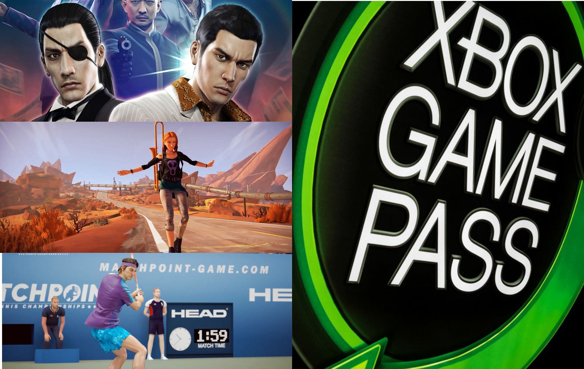 Titles on returning on Xbox Game Pass (Images by Xbox, Sega, Torus Games, and Koch Media)