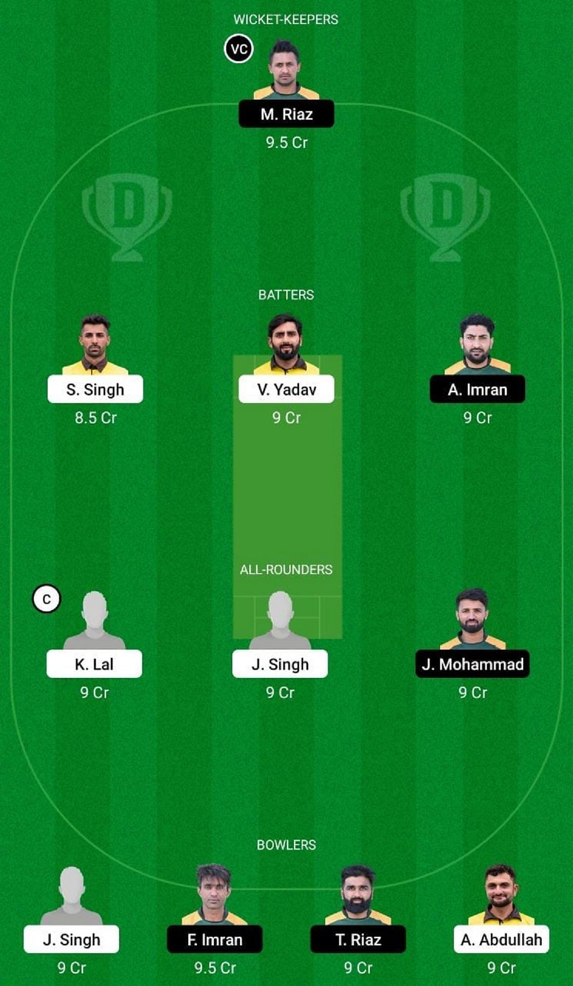 KIN-XI vs PLG Dream11 Fantasy Suggestion #2