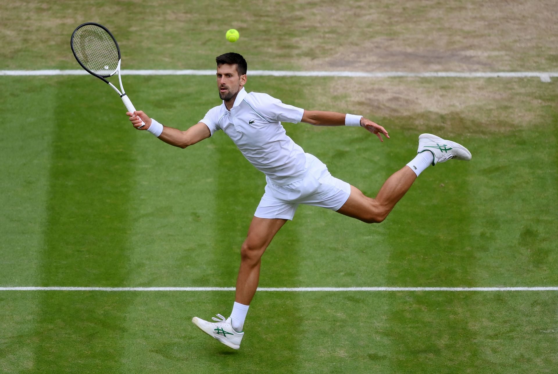 Novak Djokovic at the 2022 Wimbledon Championships.