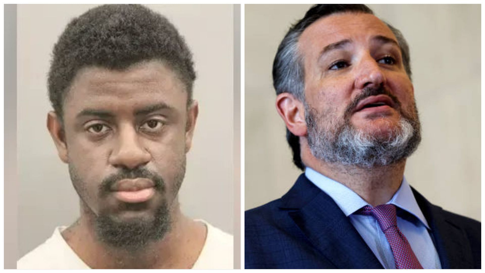 Isaac Nformangum (left) threatened to kill Senator Ted Cruz and other Republicans (Image via Twitter/Getty Images)