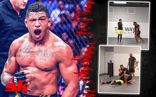 Gilbert Burns schooled a prankster [Left image via @gilbert_burns on Instagram; other images via @imreddttv on Instagram]