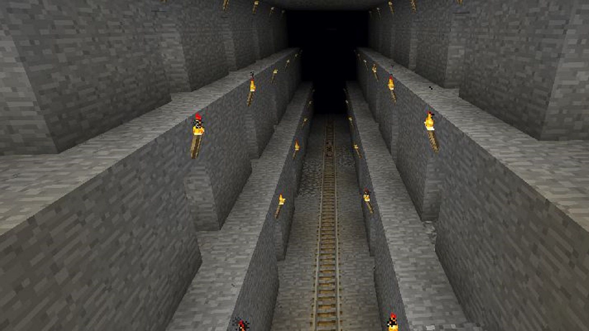 A well-structured branch mine (Image via Minecraft101.net)