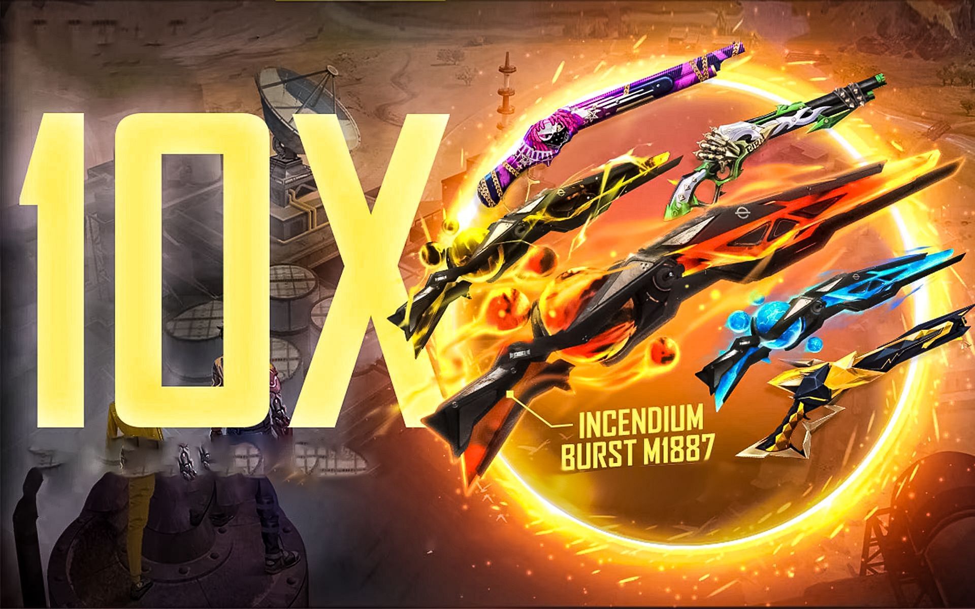 M1887 skins that Free Fire and MAX players can acquire now (Image via Garena)