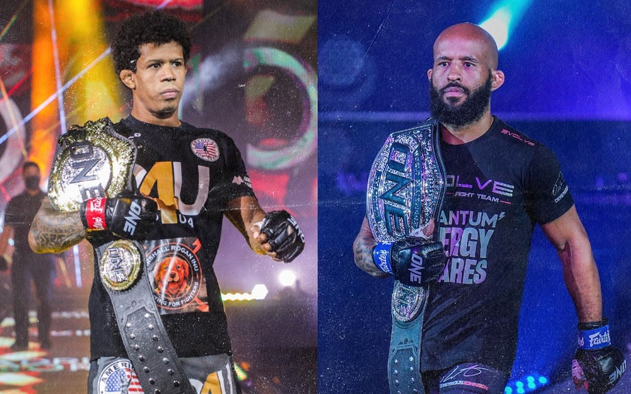 Adriano Moraes (L) and Demetrious Johnson (R) [Credit: ONE Championship]
