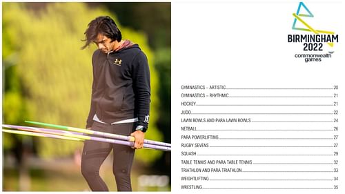 CWG 2022: Neeraj Chopra (L) and CWG schedule PDF