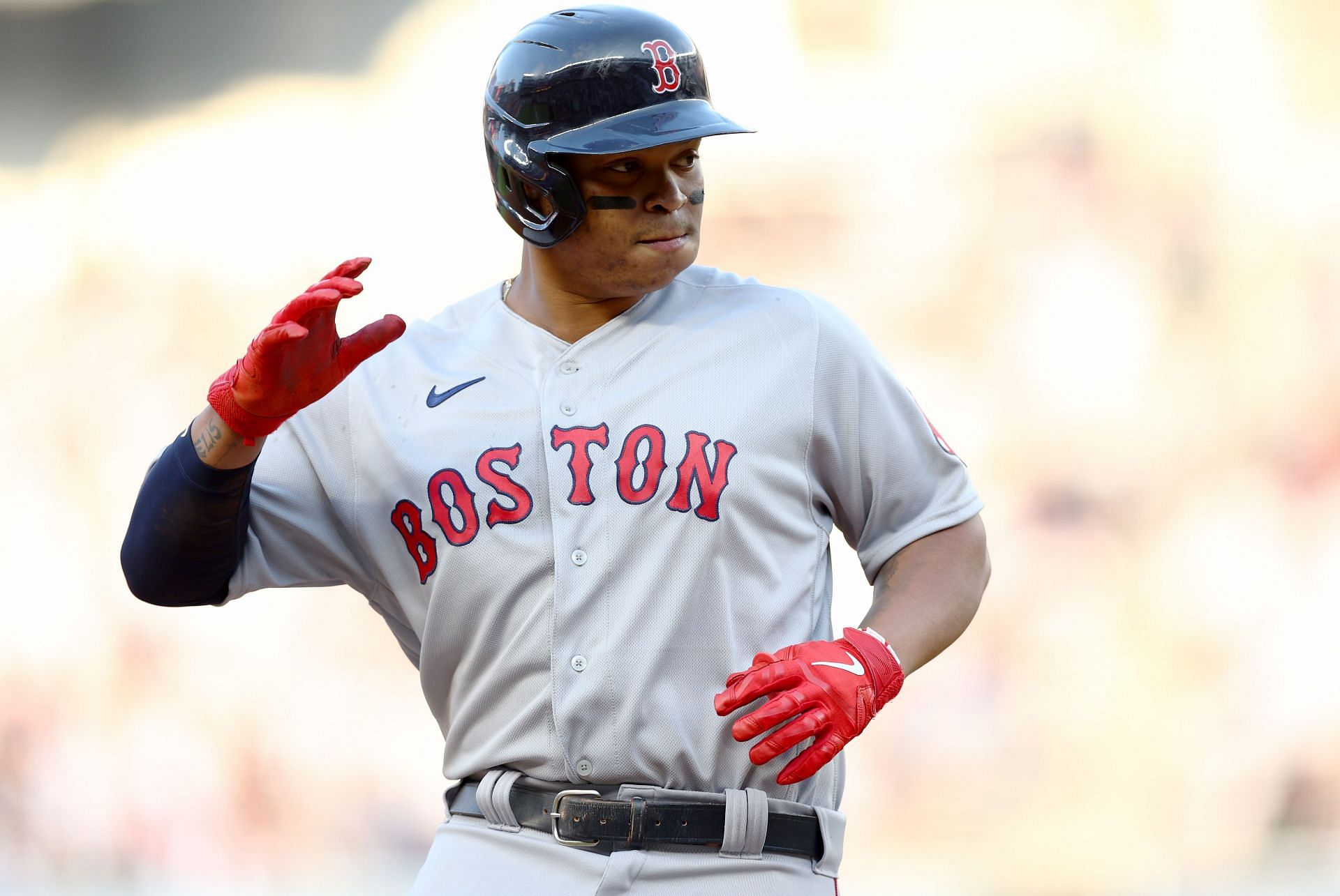 Rafael Devers during a Boston Red Sox v New York Yankees game