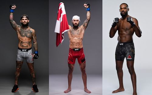 Cody Garbradt (L), Charles Jourdain (M), and Jon Jones (R) [Images via Getty]