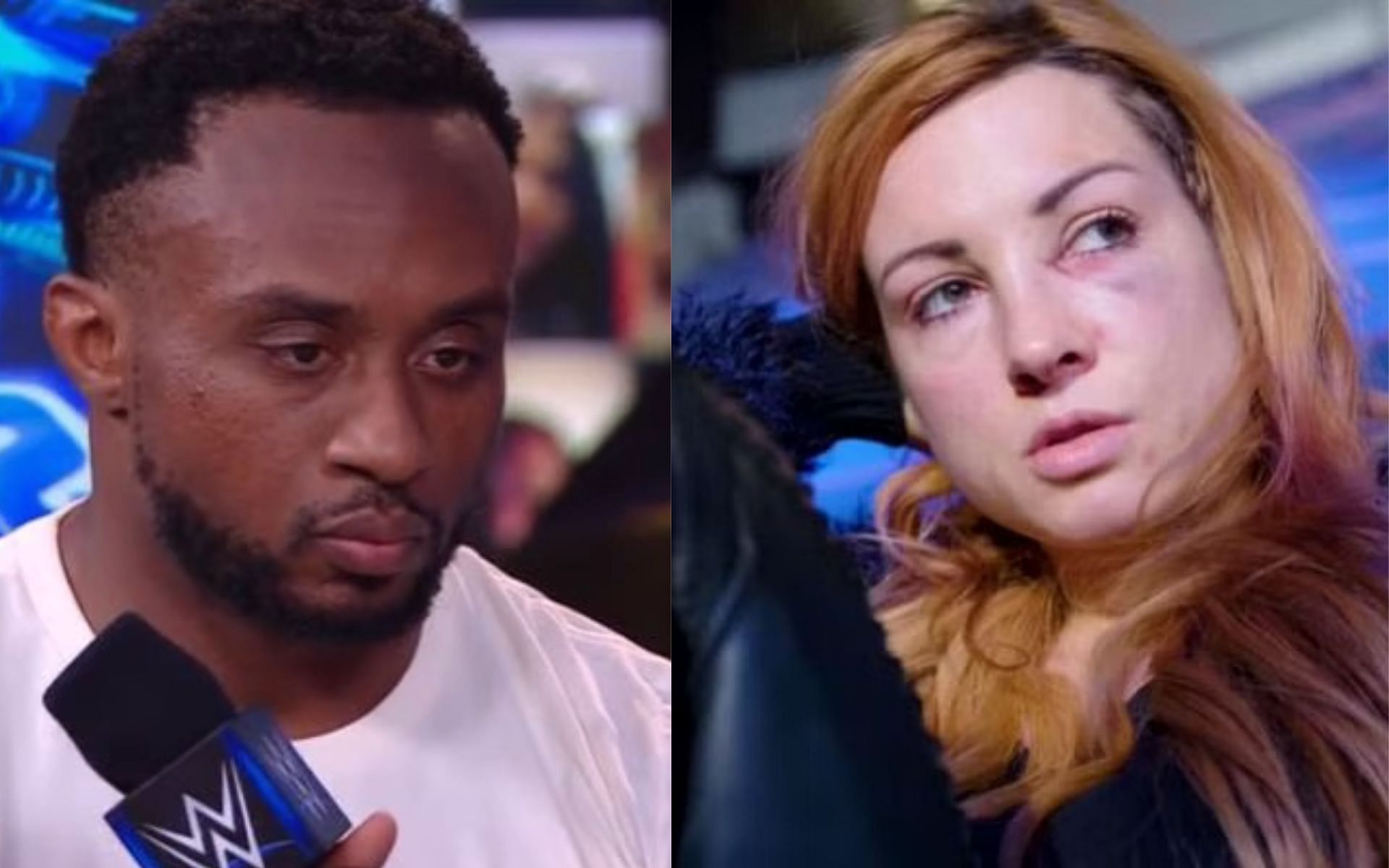 Big E and Becky Lynch met backstage this week