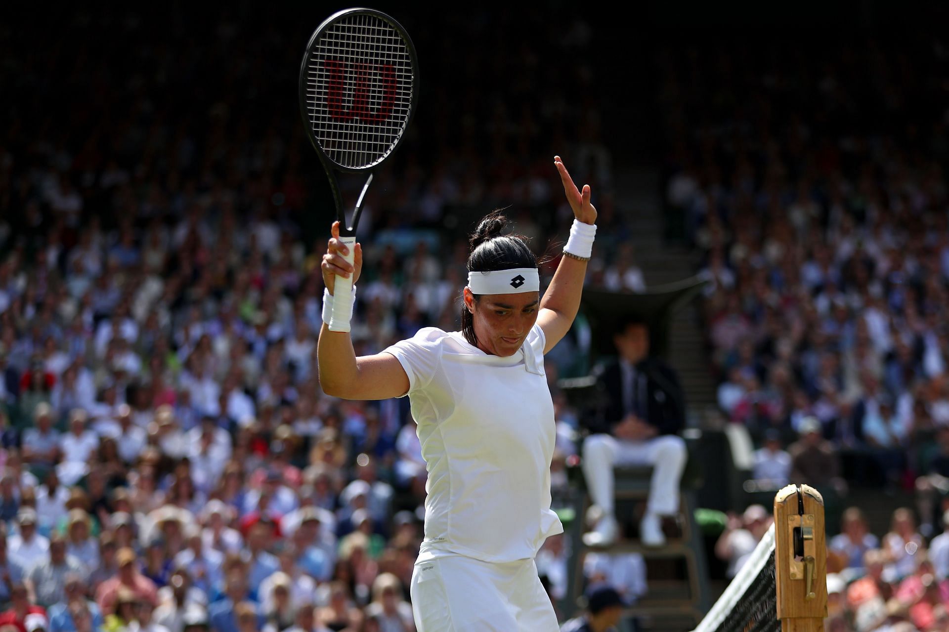 Jabeur at the 2022 Wimbledon Championships.