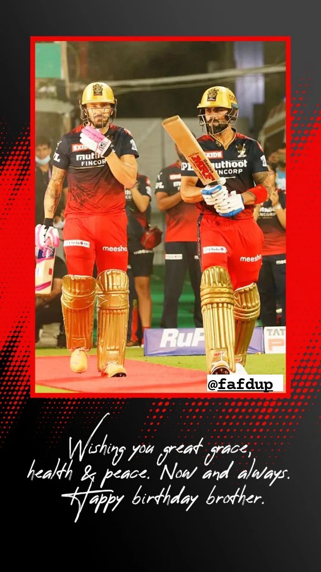 Virat Kohli extended greetings on the South African&#039;s birthday. (Credit: Instagram)