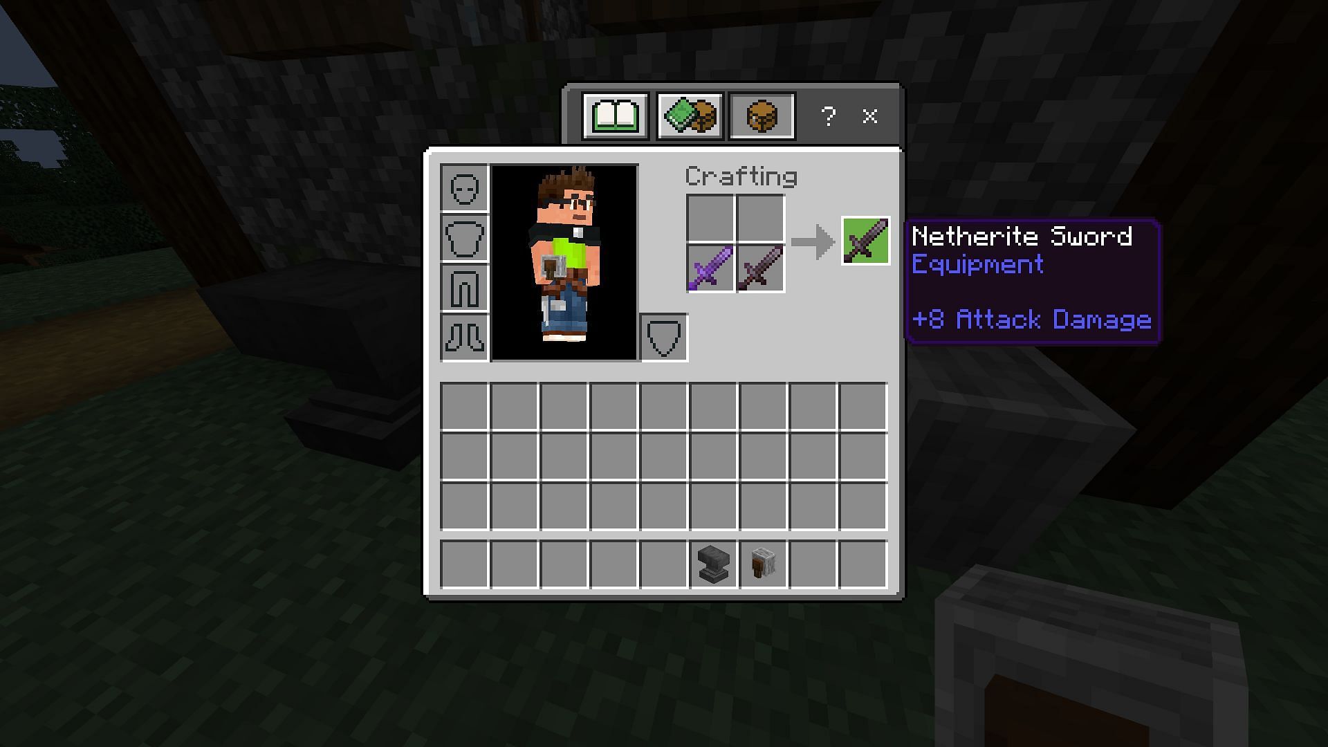 Repairing item through crafting slots also removes enchantments (Image via Minecraft Bedrock 1.19 update)