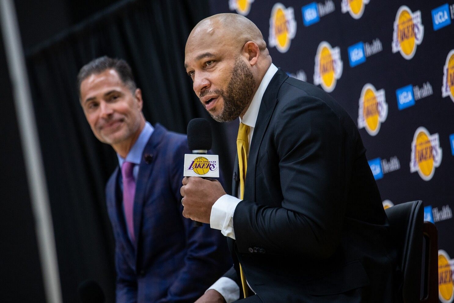 GM Rob Pelinka has given Darvin Ham three young role players to work with. [Photo: Los Angeles Times]