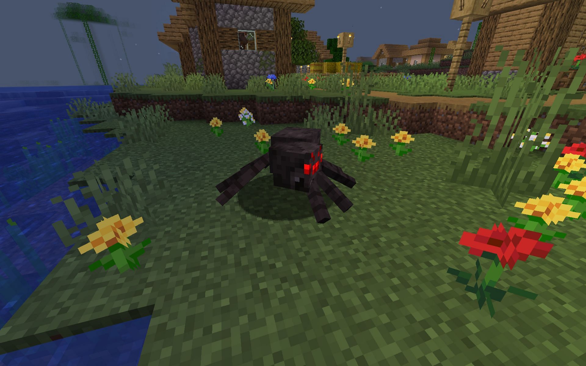 Spiders can climb almost any block in the game (Image via Minecraft 1.19 update)