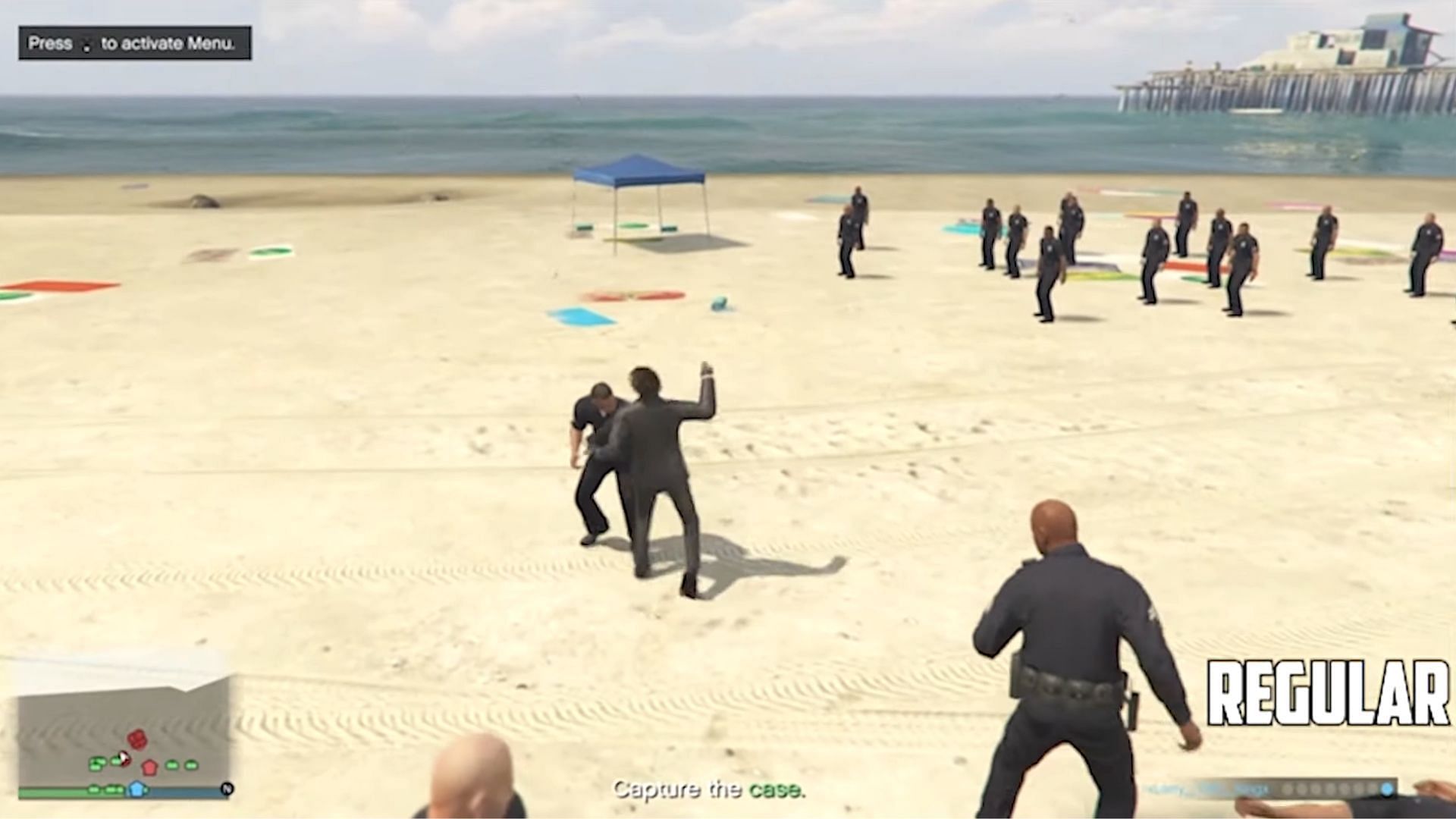 A screenshot of a YT video showcasing how to glitch fight in GTA Online (Image via LARRY TH3 KING Gaming)
