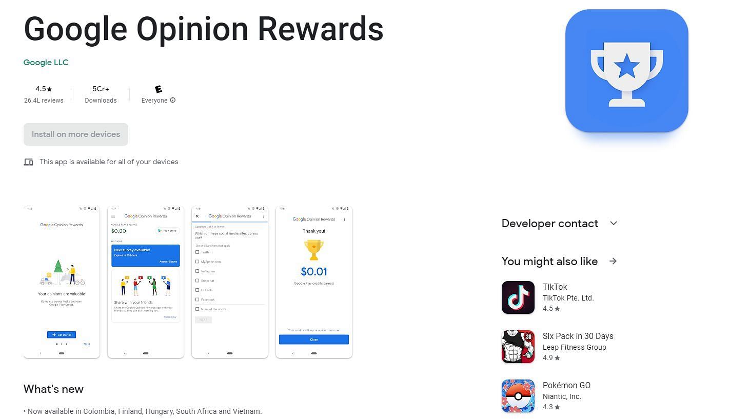 Google Opinion Rewards काफी अच्छा विकल्प है (Image via Google Play Store)