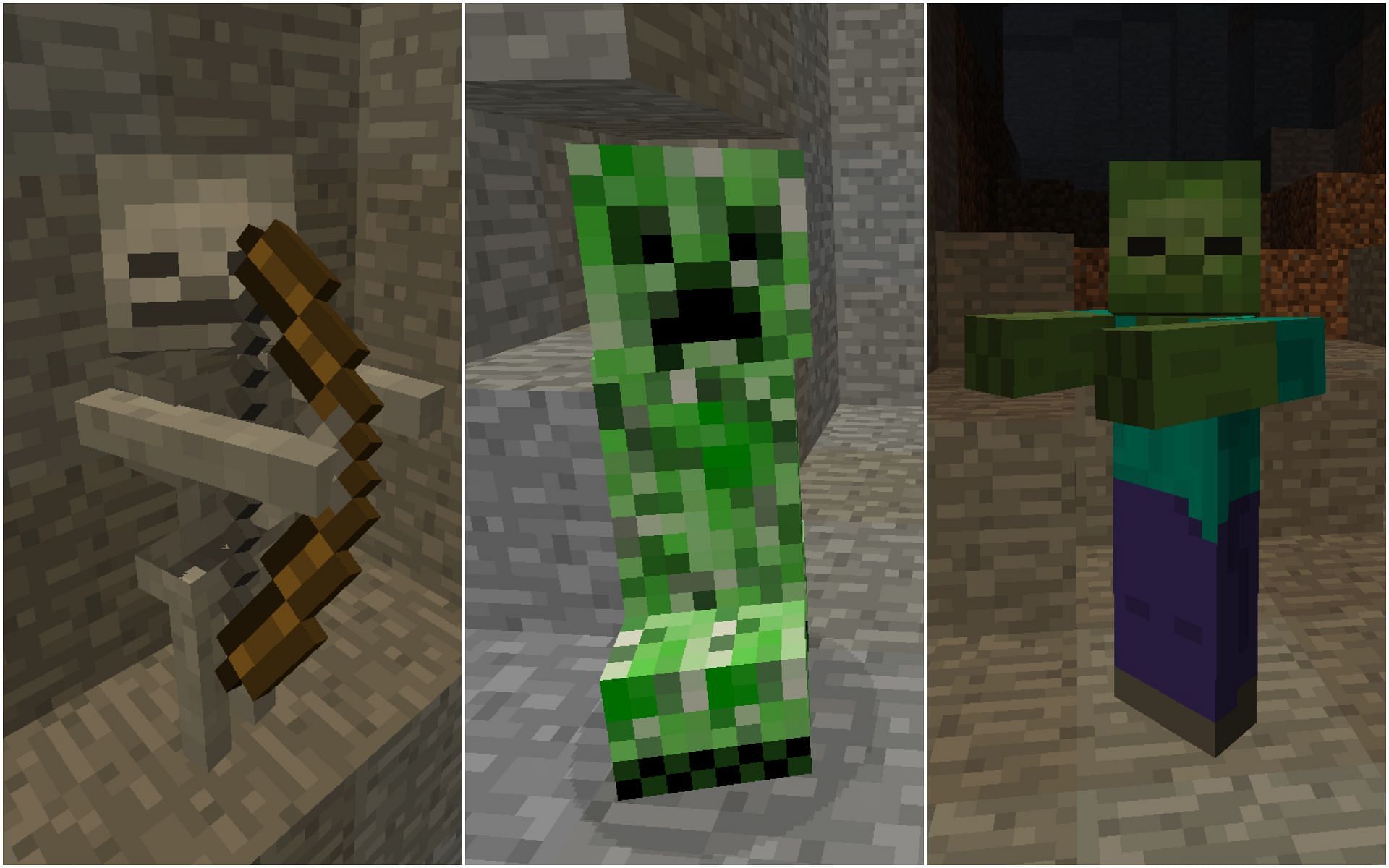 What were the original Minecraft mobs?