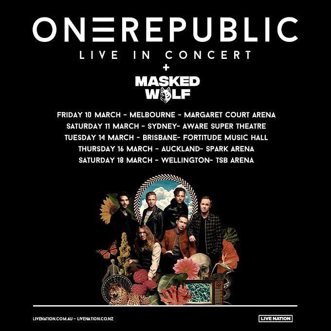 OneRepublic Australia and New Zealand Tour 2023 Tickets, presale
