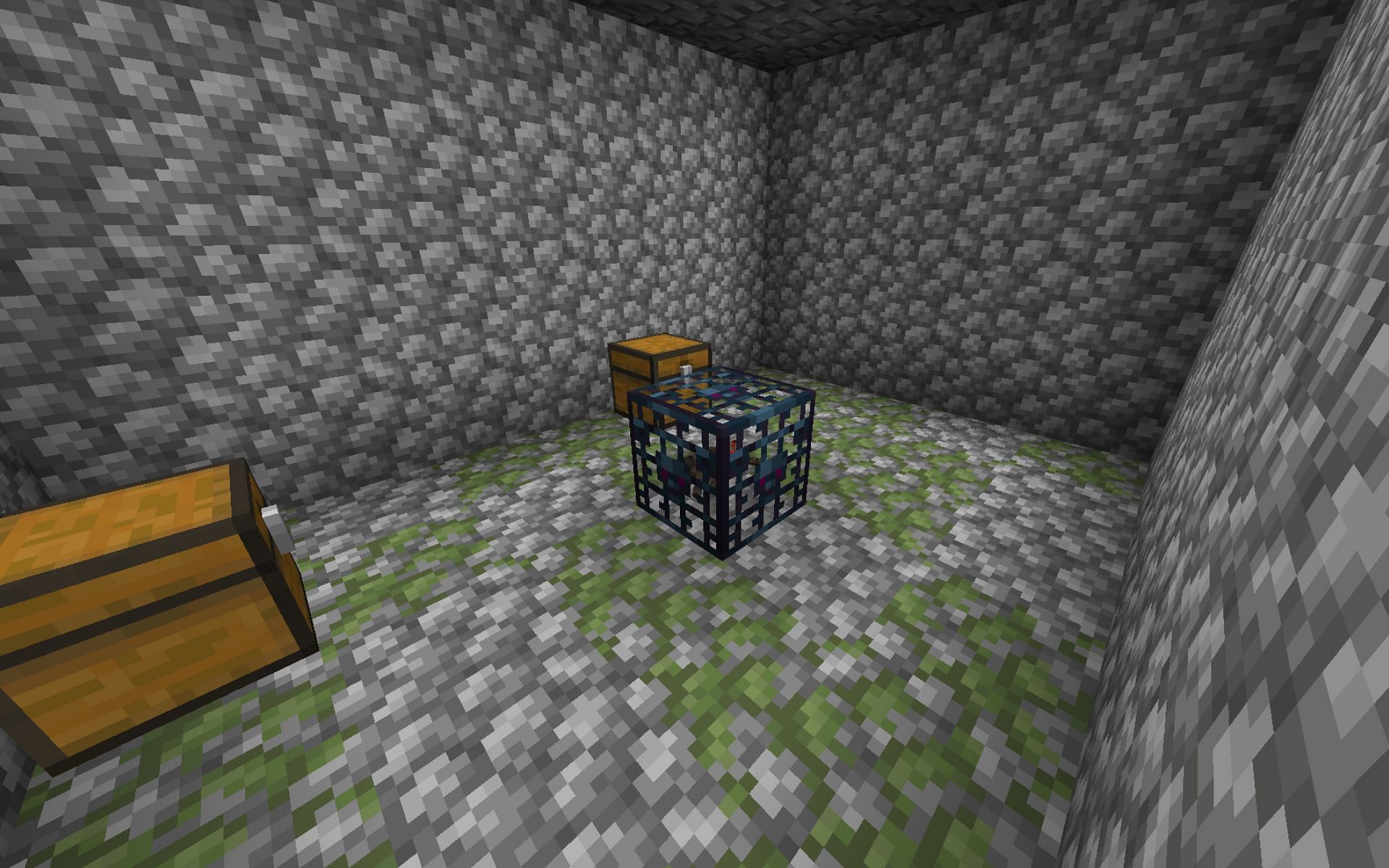 Creating an XP farm around a spawner is the best and easiest method (Image via Minecraft)