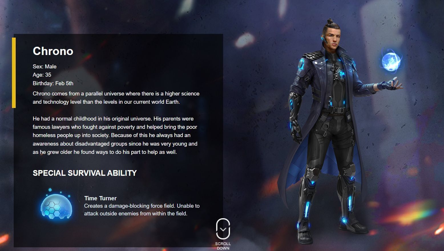 Chrono is based on Cristiano Ronaldo (Image via Garena)