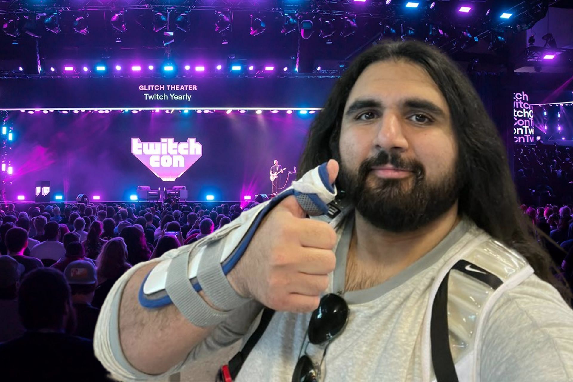 EsfandTV and other streamers get shot by an airsoft gun (Image via Sportskeeda)