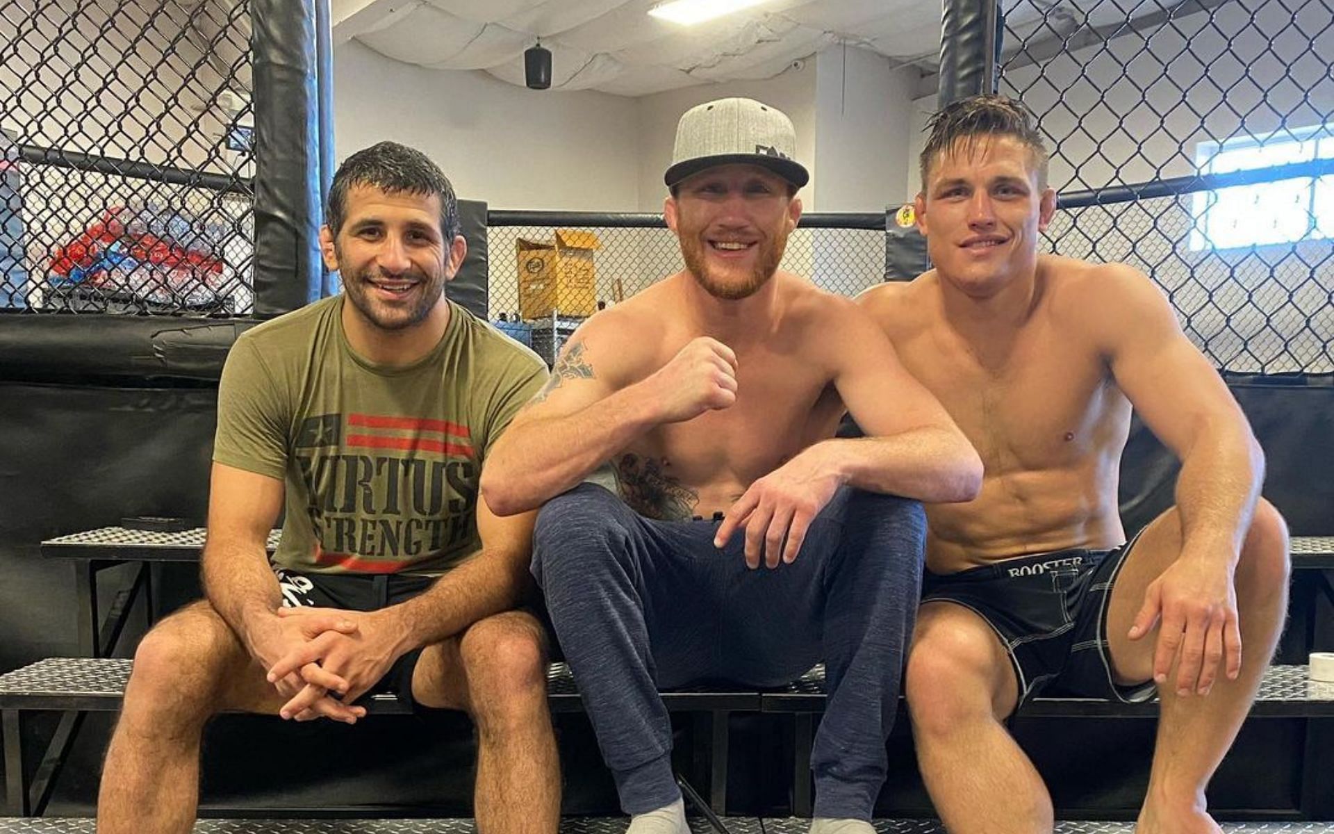 Beneil Dariush (Left), Justin Gaethje (Middle), annd Drew Dober (Right) (Image courtesy of @beneildariush Instagram)