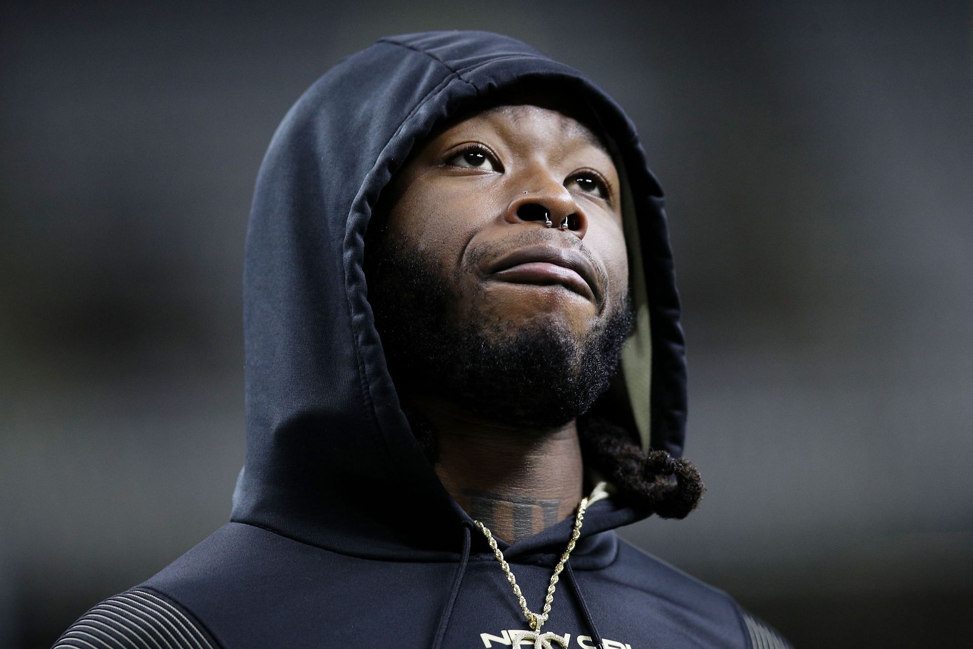 New Orleans Saints&#039; Alvin Kamara ahead of his team&#039;s game against the Tampa Bay Buccaneers