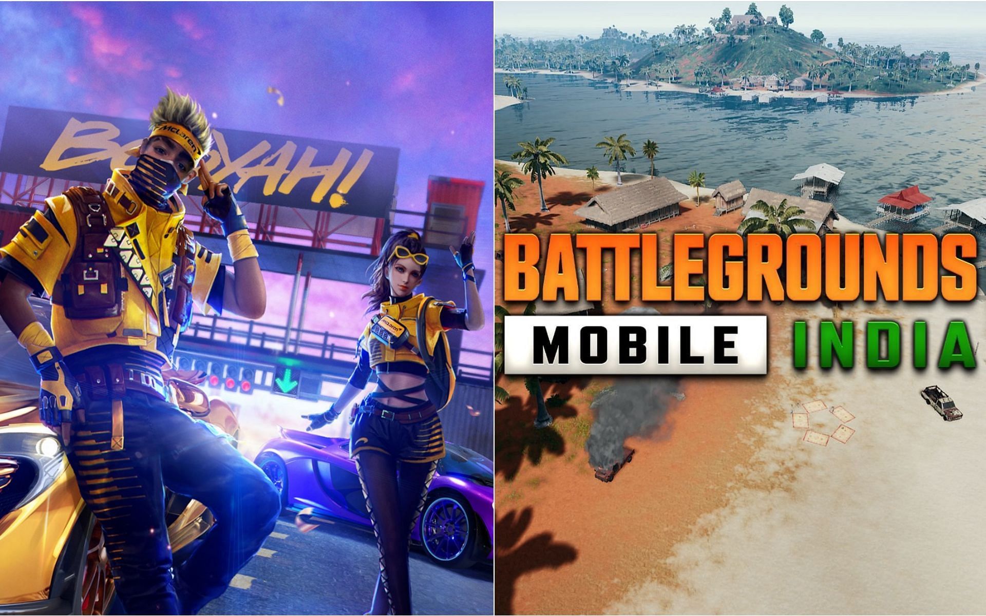 The best BR shooter games like BGMI and Free Fire for Indian gamers (Images via Garena and Krafton)