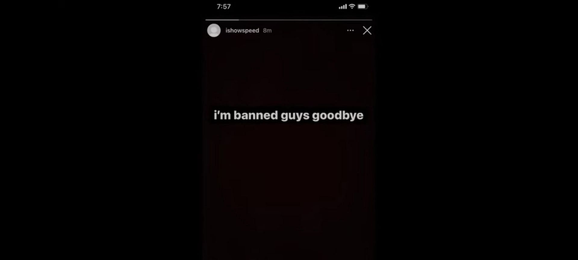 IShowSpeed says he's been banned from