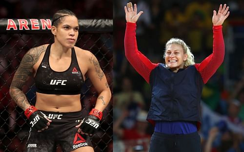 Amanda Nunes (L) and Kayla Harrison (R)