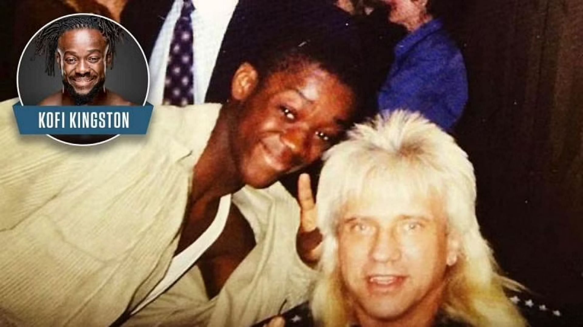 Kofi Kingston with wrestling legend Ricky Morton
