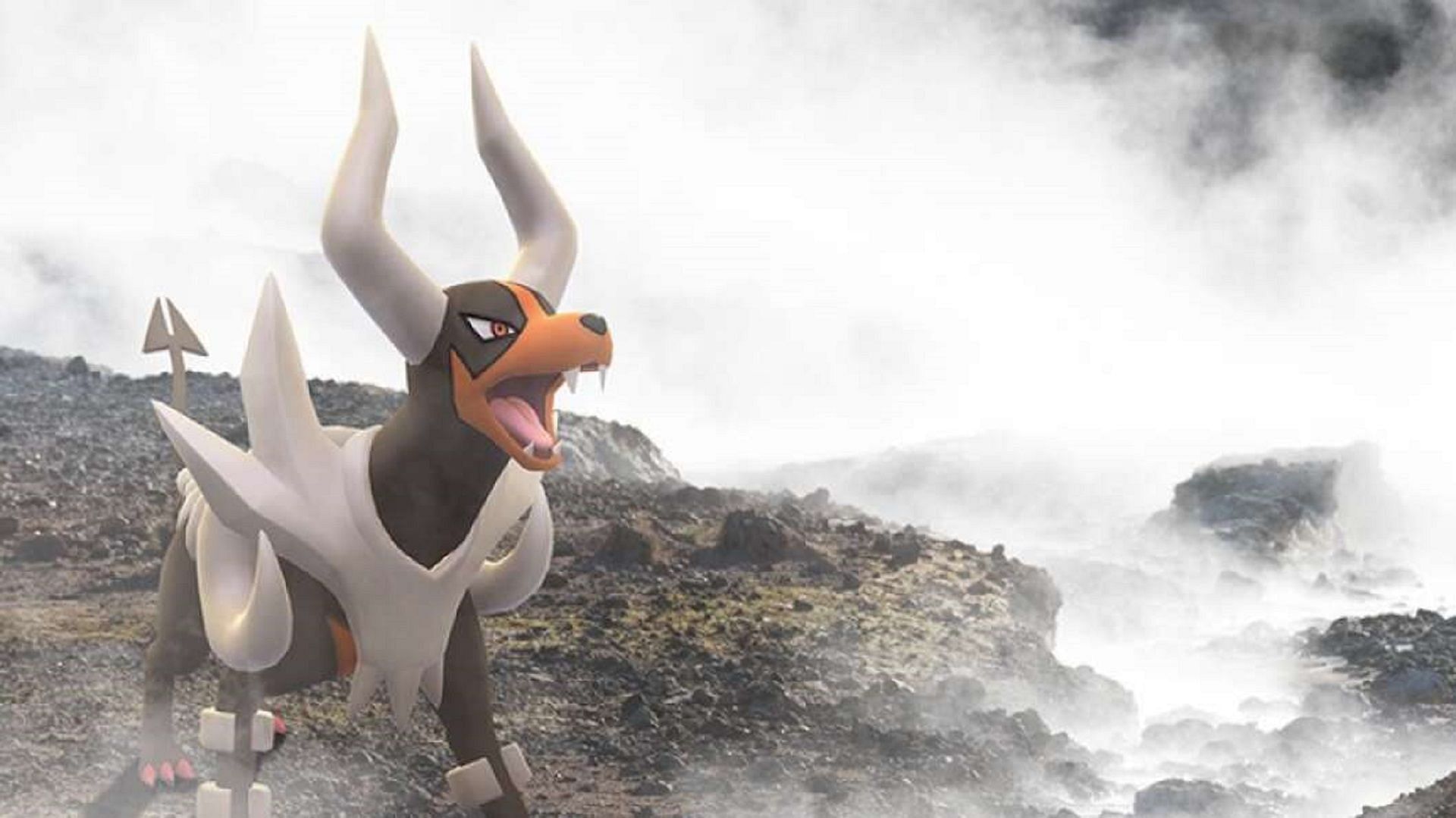 Mega Houndoom is a Dark/Fire-type Pokemon (Image via Niantic)