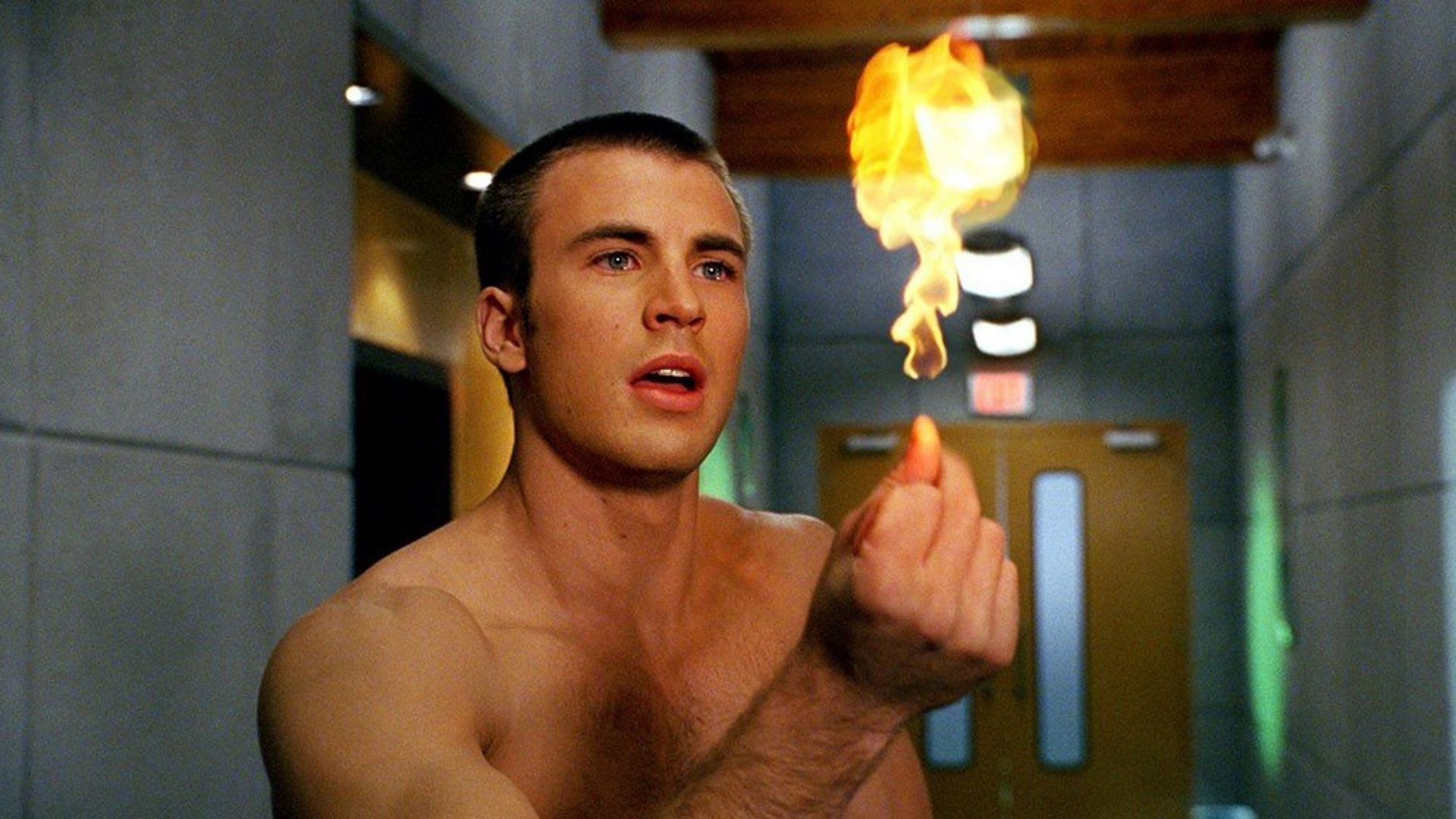 Evans as Human Torch (Image via Cinema Blend)