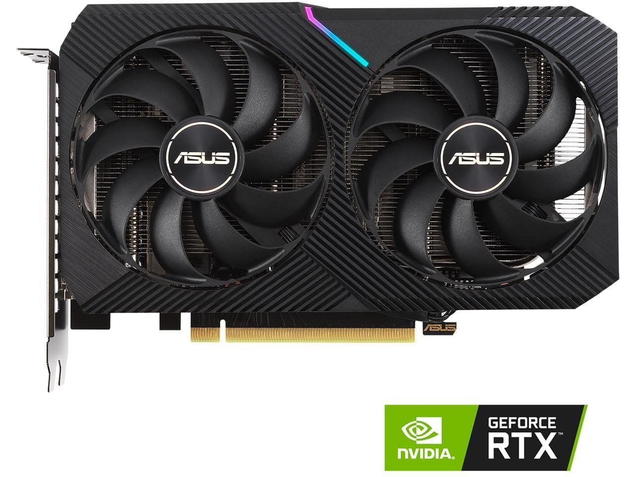 The ASUS Dual Geforce RTX 3060 12 GB card (Image via ASUS)