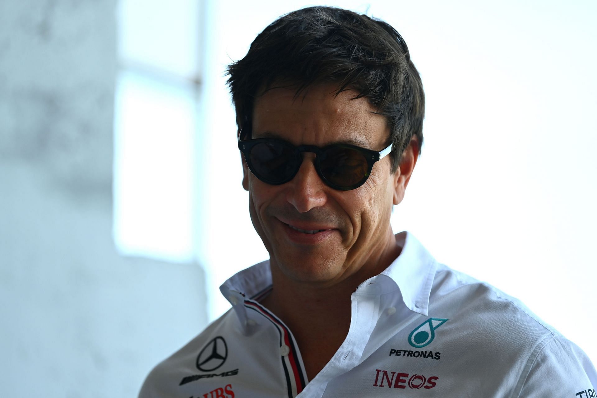 Mercedes GP Executive Director Toto Wolff walks in the Paddock before practice ahead of the F1 Grand Prix of Hungary at Hungaroring on July 29, 2022, in Budapest, Hungary (Photo by Dan Mullan/Getty Images)