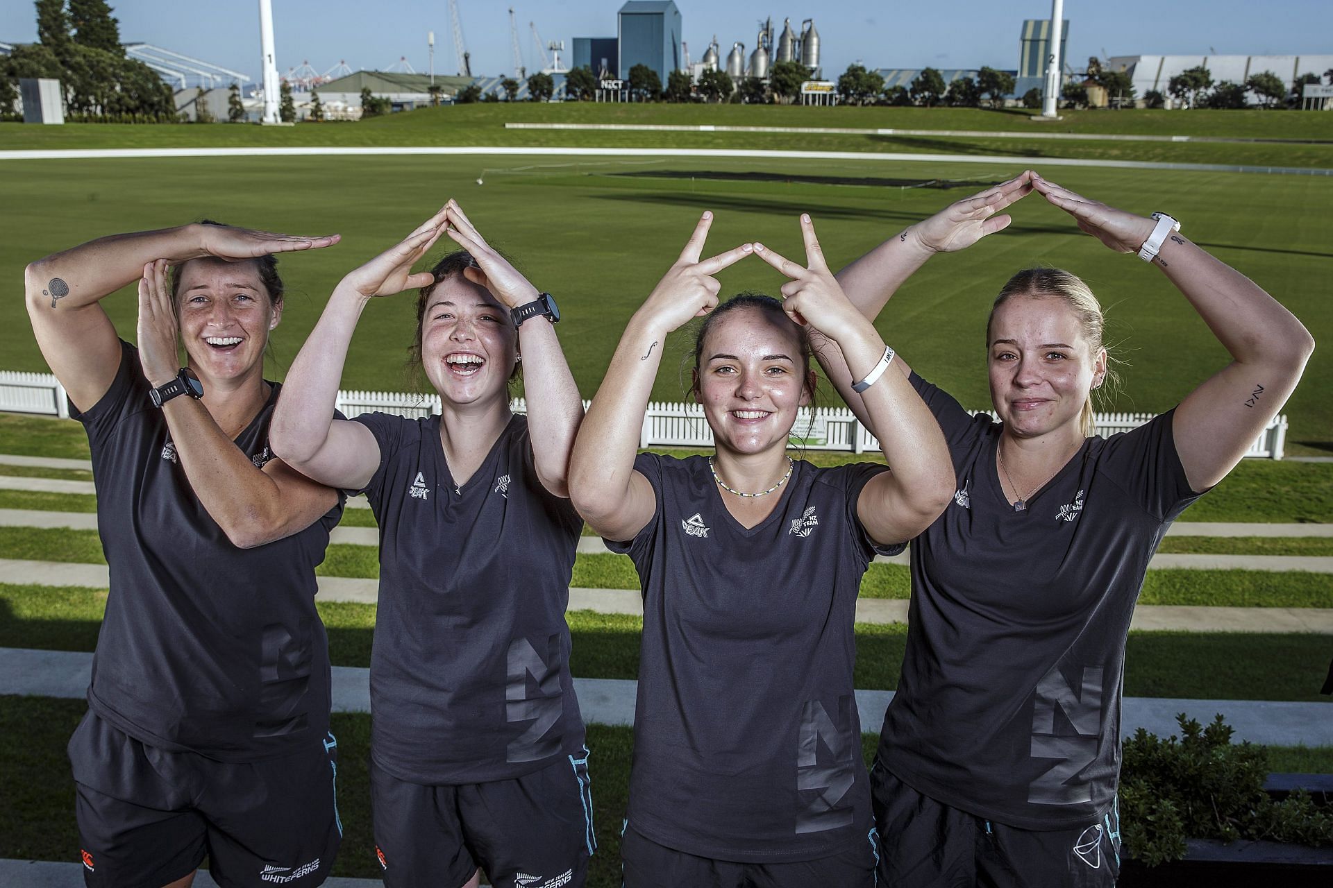 New Zealand players during the 2022 Commonwealth Games cricket squad announcement
