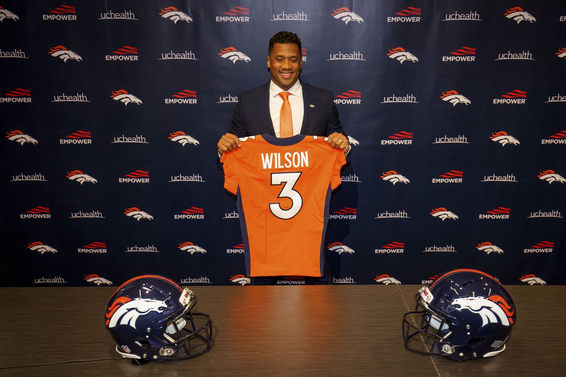 Denver Broncos Introduce Quarterback Russell Wilson