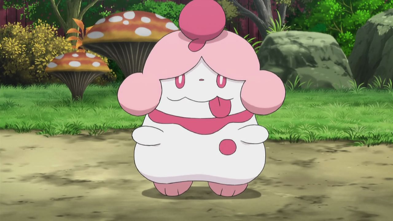 Slurpuff as it appears in the anime (Image via The Pokemon Company)