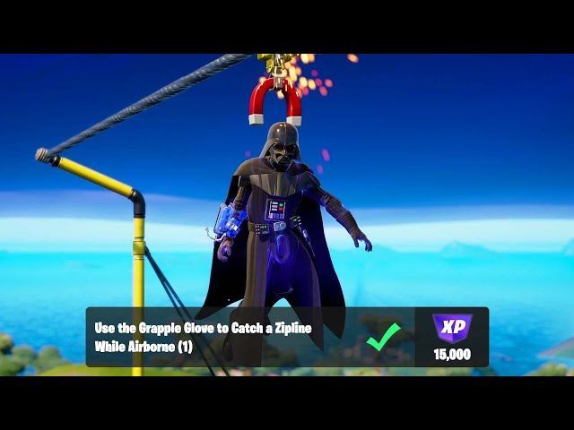 Fortnite How To Use The Grapple Glove To Catch A Zipline While Airborne