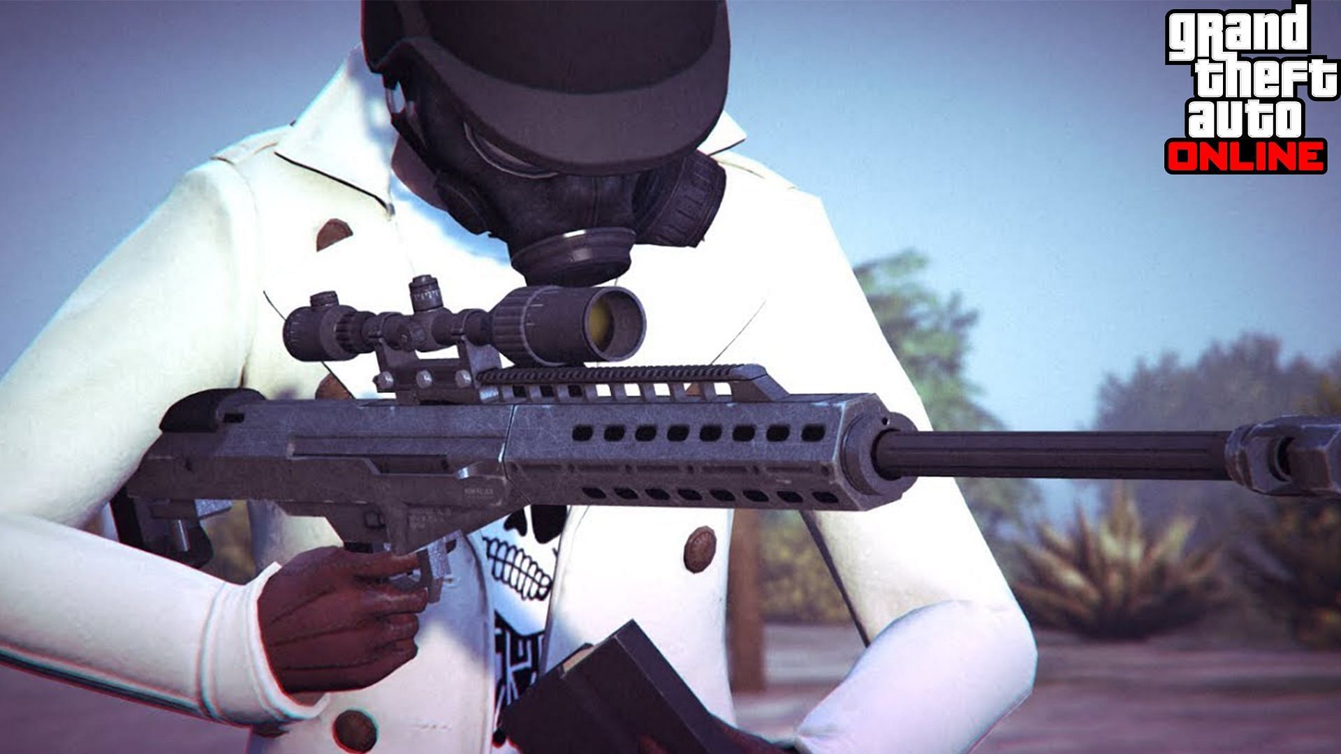 GTA Online&#039;s Heavy Sniper is the ultimate &#039;one shot, one kill&#039; weapon in the game (Image via Sportskeeda)