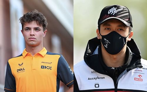 Lando Norris (left) and Zhou Guanyu (right)