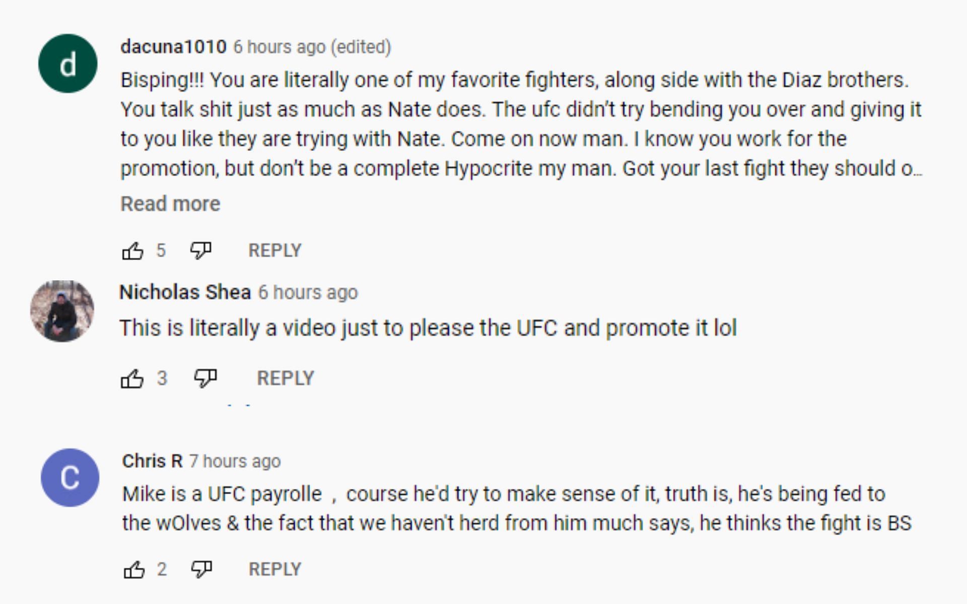 via @Michael Bisping on YouTube