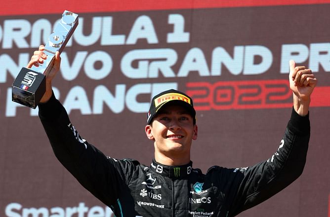 "Two podiums for Mercedes, it's great"- George Russell 'glad to carry on' fighting against Sergio Perez and secure P3 at 2022 F1 French GP
