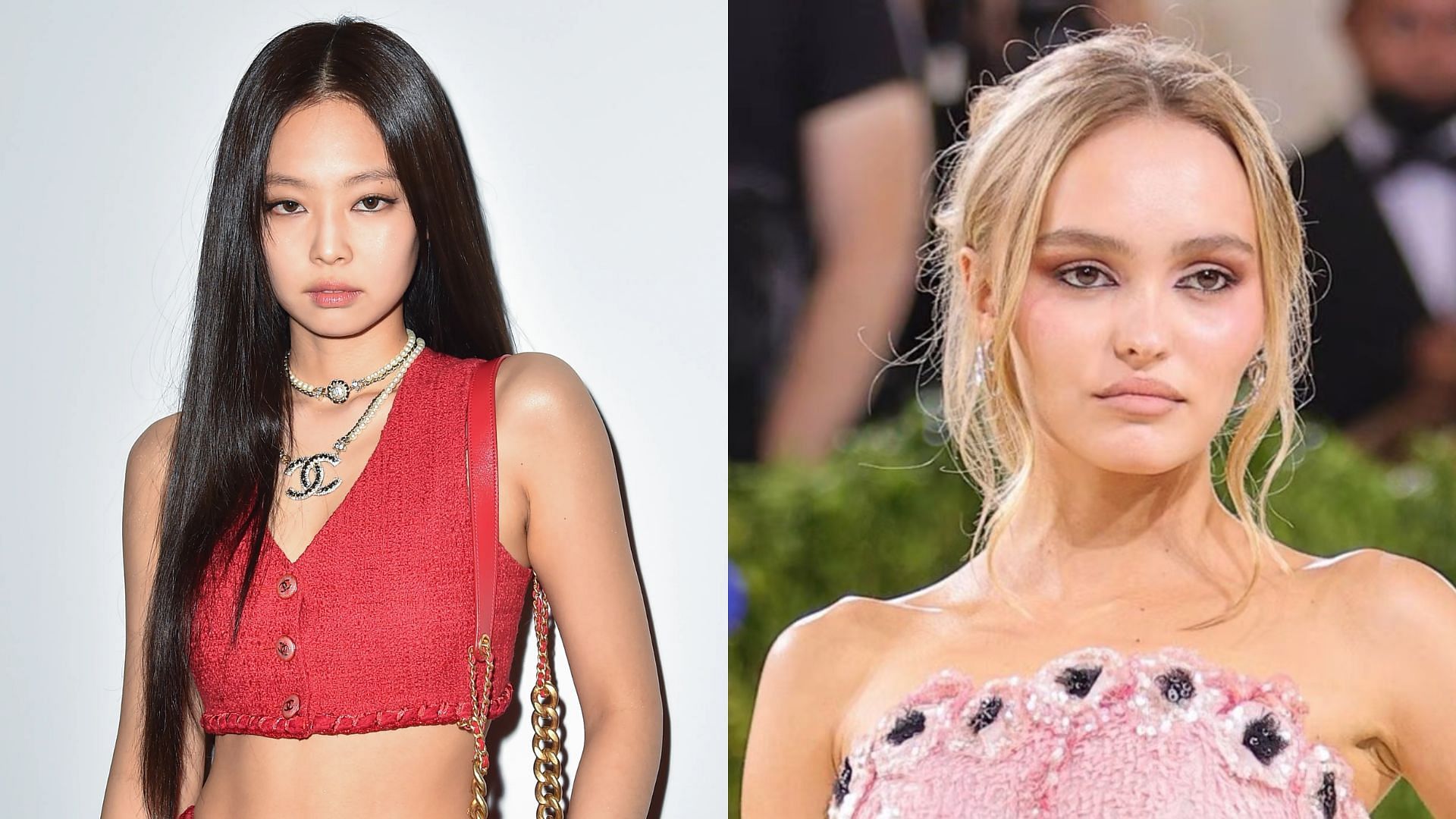 BLACKPINK&#039;s Jennie and Lily Rose-Depp (Image via Getty Images)