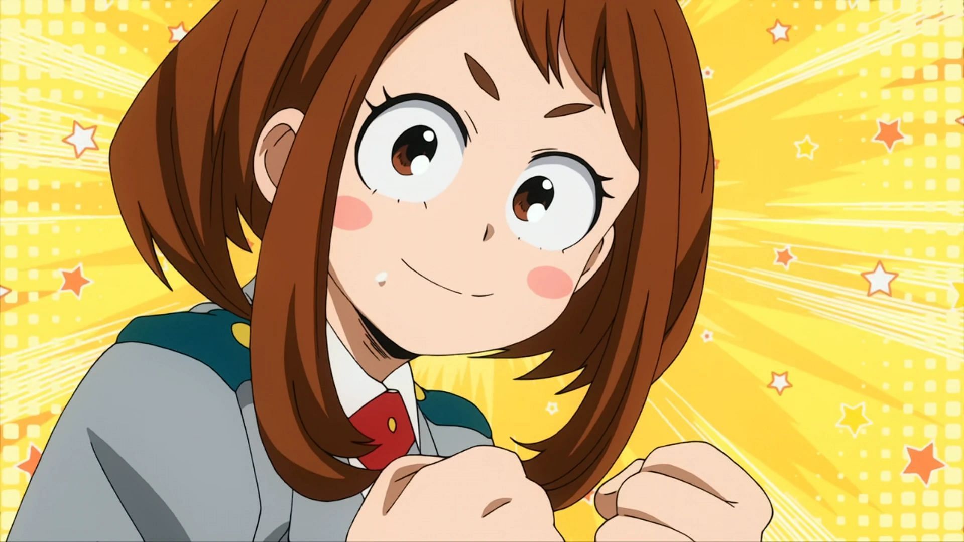 Brownhaired anime girl smiling elegantly  Stock Illustration  97458729  PIXTA