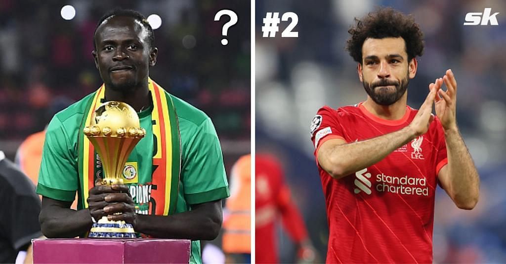 Senegal&#039;s Sadio Mane (left) and Egypt star Mohamed Salah